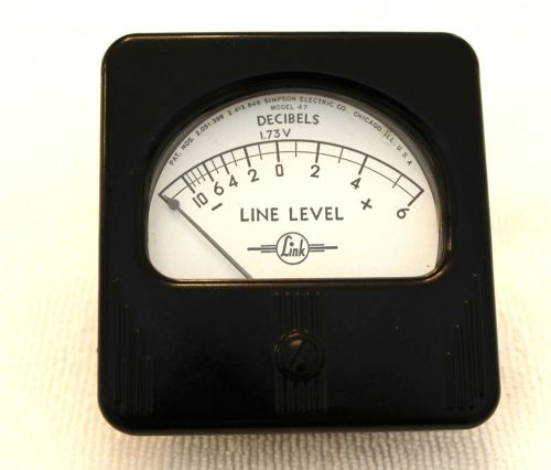 Precision SIMPSON LINE LEVEL Illuminated Panel  Meter