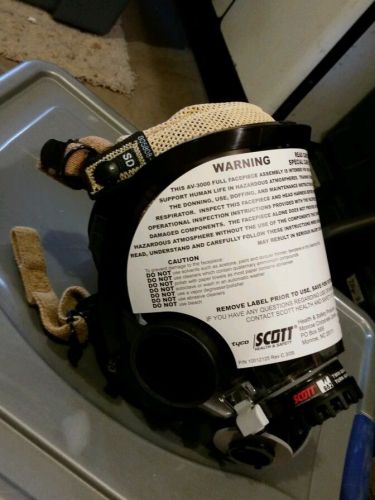 Scott av-3000 facepiece 805773 twin cartridge adapter 805622 respirator med scba for sale