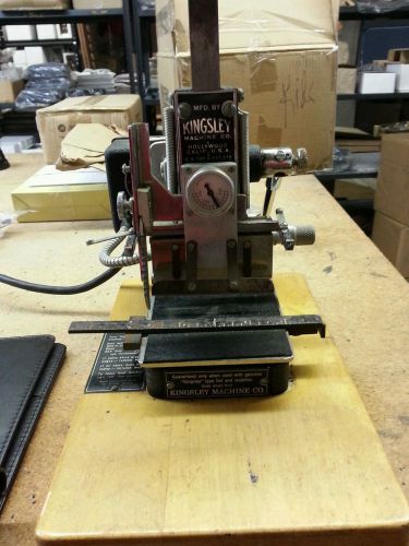 Kingsley M-60 Hot Foil Stamp Machine with extras