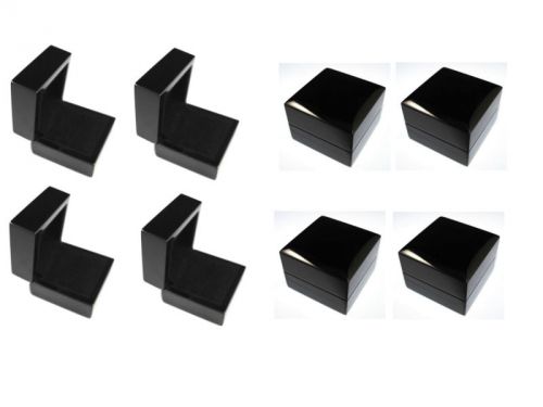 4X Fancy Black Lacquer, The Ring Box,Engagement,Wedding Ring Box,Jewelry Box.-B1