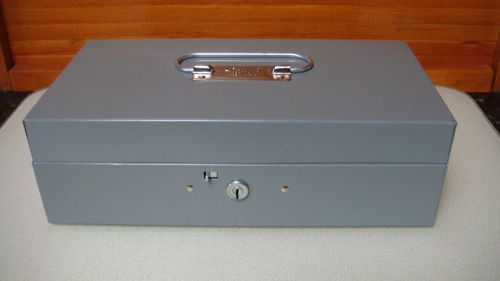 Lit-ning metal locking cash box model 2k  6-divider insert 11.5&#034; x 6&#034; for sale