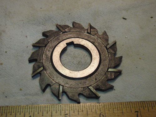 Union 3&#034; x 3/16&#034; x 1&#034; staggered tooth side milling cutter hss for sale