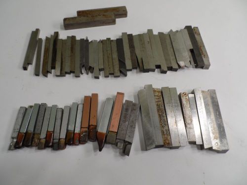 Machinist Lathe Tools: Lot of 50+ Tool Bits, Carbide Tipped and HSS, 3/16&#034;-3/8&#034;
