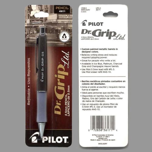 NEW SEALED PILOT DR. GRIP LTD PENCIL 0.5mm CHARCOAL GRAY 36171