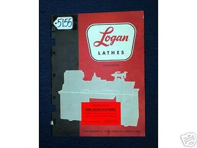 Logan Lathes Parts and Accessories Manual (Inv.18050)