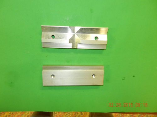 Alumiuum Vice Jaws 6&#034; Long 2&#034; Wide 5/8&#034; Thick 3/8-16 Mounting bolts on 4&#034; center