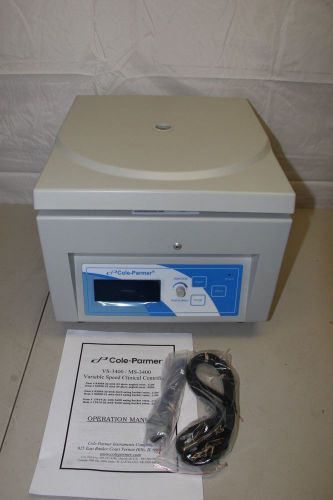 Cole parmer vs-3400 variable speed clinical centrifuge with swing bucket rotor for sale