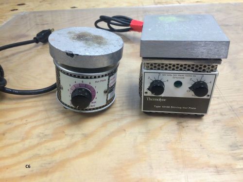 lot of 2 Thermolyne Hot Plates 1 HP2305B Hot Plate &amp; 1 10100 Hot Plate Stirrer