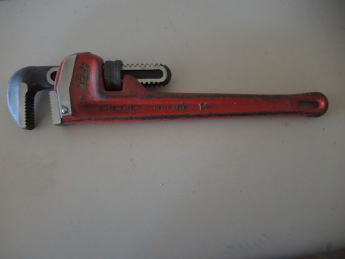 Ridgid Rigid 14&#039;&#039; Pipe Wrench Nice condition no damage