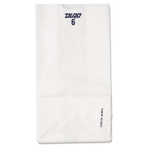 6# Paper Bag, 35lb, White, 6 x 3 5/8 x 11 1/16, 500/Pack