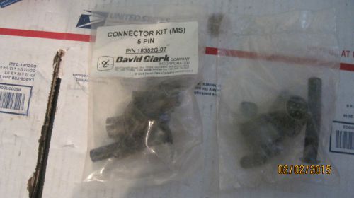 Lot of 2  DAVID CLARK Connector (1) Kit 5 PIN P/N 18352G-07 and (1) 6 PIN KIT 6A
