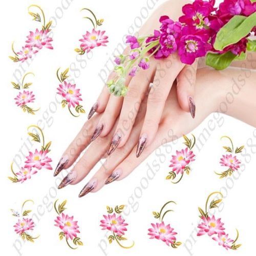 Lotus Style Nail Art Stickers Decals DIY Nail Care for Finger and Toe Nails Deal