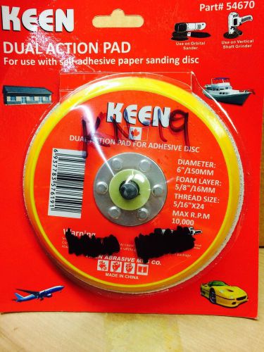 6&#034;X5/16-24 DUAL ACTION PAD SELF-ADHESIVE PAPER SANDING DISC KEEN (KN19-54670-3)