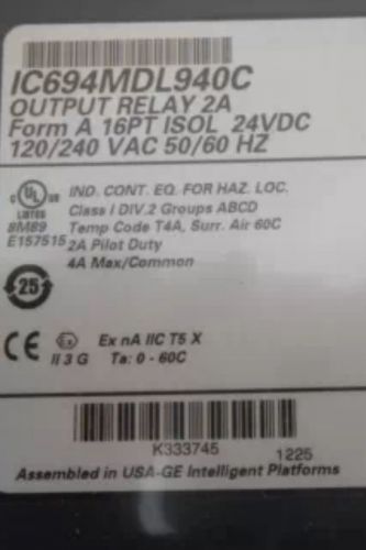 GE FANUC IC694MDL940-C 16 POINT RELAY OUTPUT MODULE