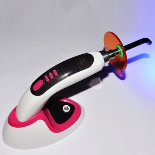 New d dental wireless cordless led curing light lamp + radiometer for dentist ca for sale