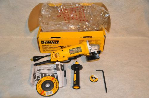 Dewalt d2840w right angle grinder with wheel, side handle, tools &amp; manual nib for sale
