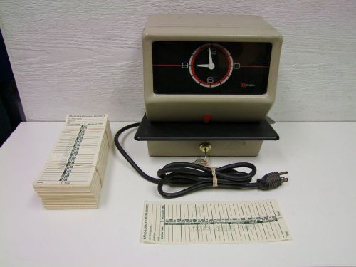 SIMPLEX TIME CLOCK  MODEL C0002 with KEYS and Cards