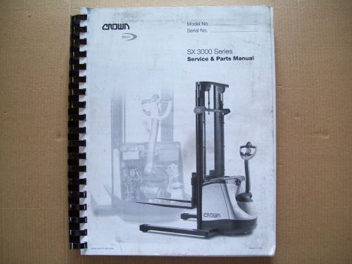 Crown forklift service manual, model sx3000 for sale