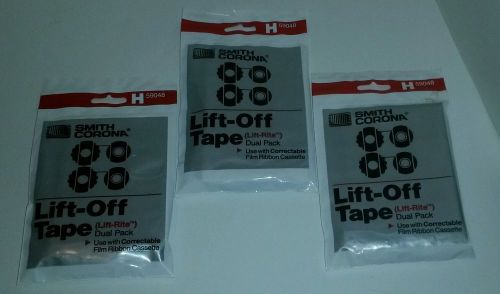 3 DUAL PACKS Smith Corona Lift Off Tape H59048 New unopened 6 Total