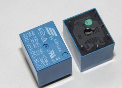 2PCS Mini Power Relay SRD-05VDC-SL-C 5V DC coil SONGLE PCB type electromagnet