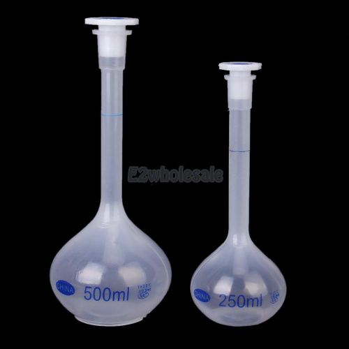 250ml lab volumetric flask measuring bottle with cap graduated container plastic for sale