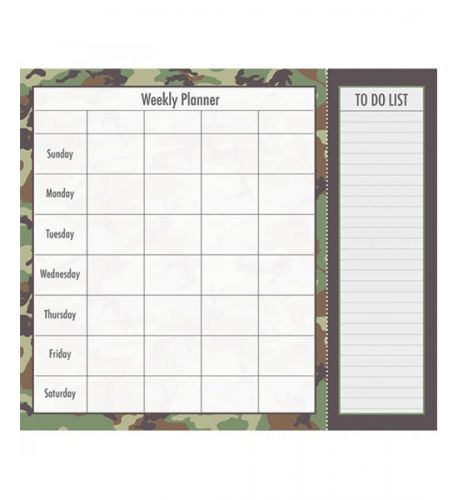 Notepad Mouse Pad - Weekly Planner - Camouflage