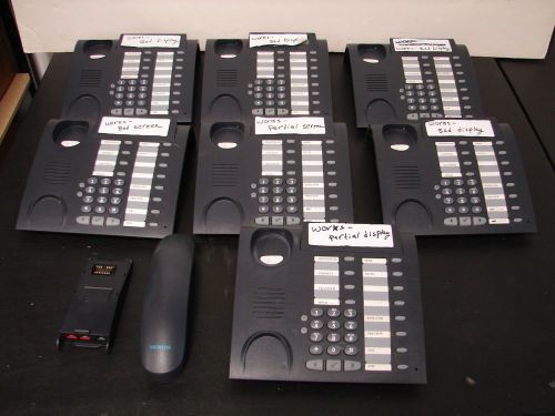 Lot/Group/Set of 7 Siemens optPoint 500 Standard Telephone Bases and 1 Handset