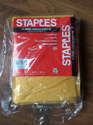 Staples Jiffylite Cushioned Mailers #0 5 Count