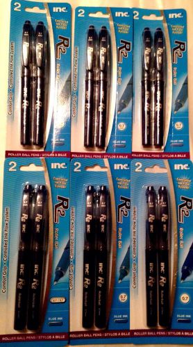 12 Inc. R-2 Comfort Grip Rollerball Pens 0.7mm BLUE Ink 6 Packs 2 Pens NIP
