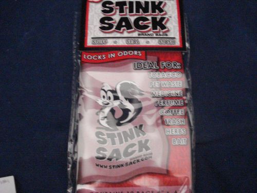 Stink Sack 4&#034; x 6&#034; 10 Bags Smell Proof Bags Ziplock Recloseable Zipper Bags New
