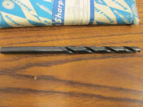 Brown&amp;Sharpe  23/64&#034; Taper Length, Straight Shank HSS Drill,  USA Made