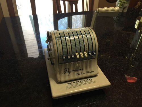 VINTAGE PAYMASTER SERIES 8000 RIBBON CHECK WRITER W/ KEY EXCELLENT CONDITION