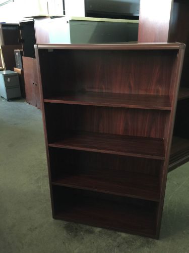 BOOKCASE in MAHOGANY COLOR LAMINATE by HON OFFICE FURN MODEL 10754 57&#034;H