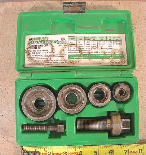 Greenlee standard 2-point knockout punch set of 4 : 1/2&#034;, 3/4&#034;, 1&#034;, 1-1/4&#034; for sale
