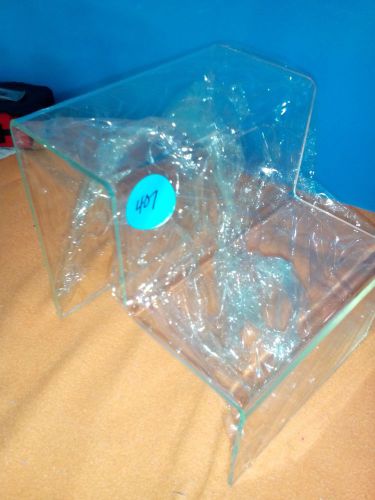 ACRYLIC DISPLAY STAND / RISER /  STEP  2 LEVEL BLEMISHED #407 BLUE DOT SPECIAL