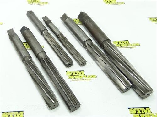 LOT OF 6 HSS HEAVY DUTY REAMERS 3/4&#034; TO 1-1/4&#034; P&amp;W CLEVELAND UNION W&amp;B