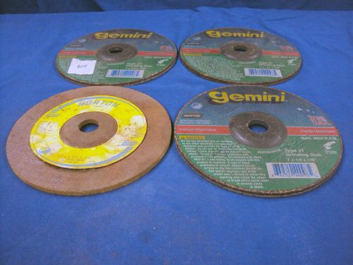 Gemini by Norton Type 27 Grinding Disc 7&#034; x 1/4&#034; x 7/8&#034; Qty 4