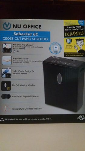 New united office sabercut 6c cross cut paper shredder for sale