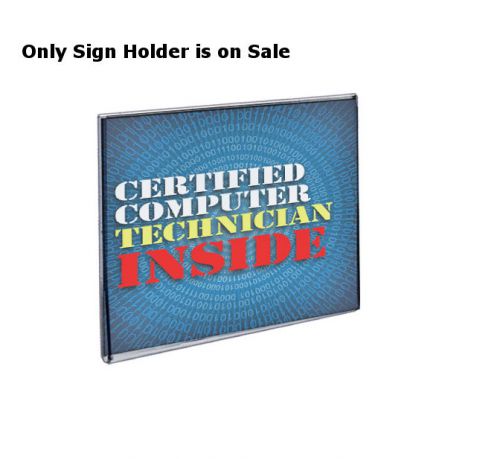 Count of 10 acrylic square wall mount sign holder w/ magnetic tape 5.5&#034;wx5.5&#034;h for sale