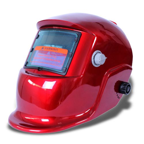 Solar Auto-Darkening Welding Helmet ARC Mig Tig Mag Grinding Welder Mask Red C5