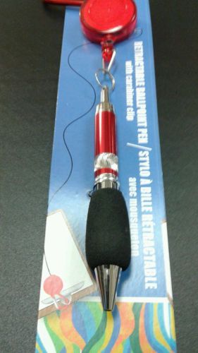 Retractable Ballpoint Pen with Carabiner Clip  only $1.00