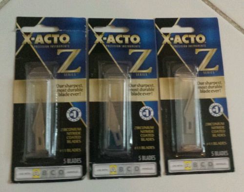 Lot of 3 Z Series #11 Replacement Blades, 5/Pack 15 Blades