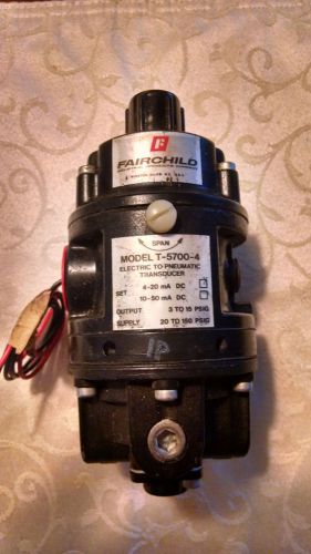 Fairchild t-5700-4 electric to pneumatic transducer for sale