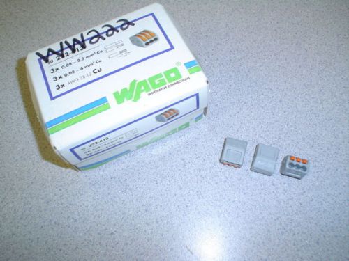 Wago 3 port lever nuts 222-413 cage clamp (50) for sale