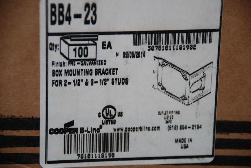 Cooper B-Line BB4-23 Box Mounting Brackets (100pc)