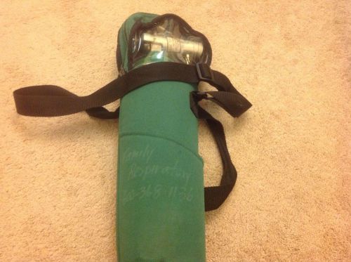 Pre owned oxygen tank size d with green bag for sale