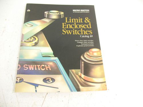 MICRO SWITCH LIMIT &amp; ENCLOSED SWITCHES CATALOG 80&#039;S