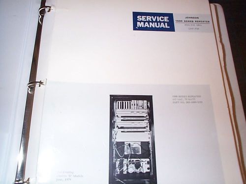 EF Johnson 1000 Series Repeater Service Manual UHF 450-512MHZ