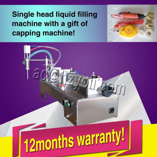 Capping machine,single nozzle eliquid sauce bottle filling machine 90-1000ml for sale