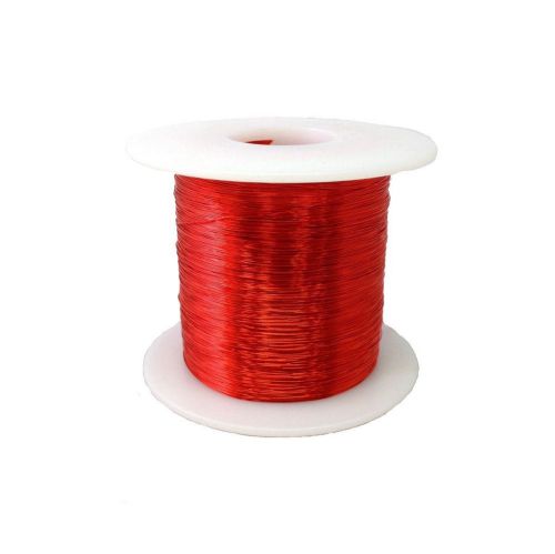 Magnet Wire, Enameled Copper Wire, 30 AWG, 1.0 Lbs, 3212&#039; Len, 0.0108&#034; Dia, Red